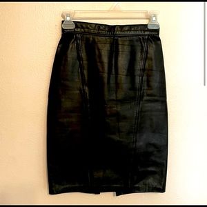 Winlit vintage black leather skirt